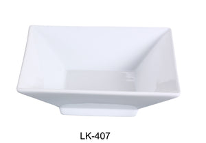 Yanco LK-407 7.25" Square Bowl with Foot