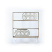 Load image into Gallery viewer, Bookcase CAPRI Oak/White/Metal | Books &amp; Bookshelves
