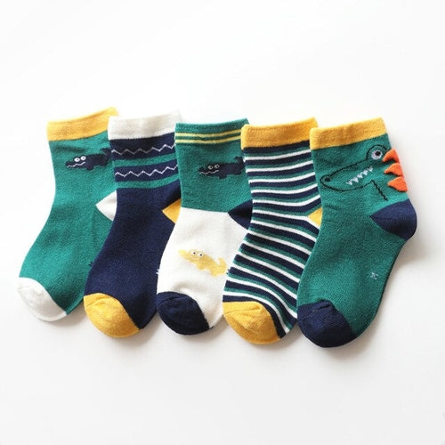 5Pairs/lot Infant Baby Socks Autumn Winter Baby