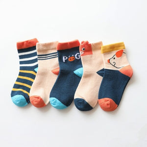 5Pairs/lot Infant Baby Socks Autumn Winter Baby