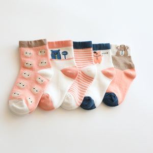 5Pairs/lot Infant Baby Socks Autumn Winter Baby