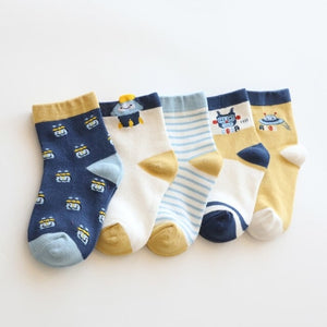 5Pairs/lot Infant Baby Socks Autumn Winter Baby