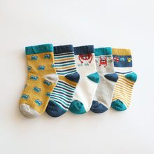 Load image into Gallery viewer, 5Pairs/lot Infant Baby Socks Autumn Winter Baby
