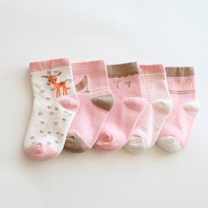 5Pairs/lot Infant Baby Socks Autumn Winter Baby