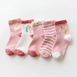 5Pairs/lot Infant Baby Socks Autumn Winter Baby