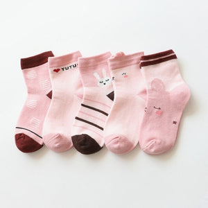 5Pairs/lot Infant Baby Socks Autumn Winter Baby