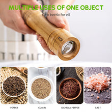 Load image into Gallery viewer, Cooking Salt and Pepper Grinder Hand Movement Wood Pepper Mill Kitchen
