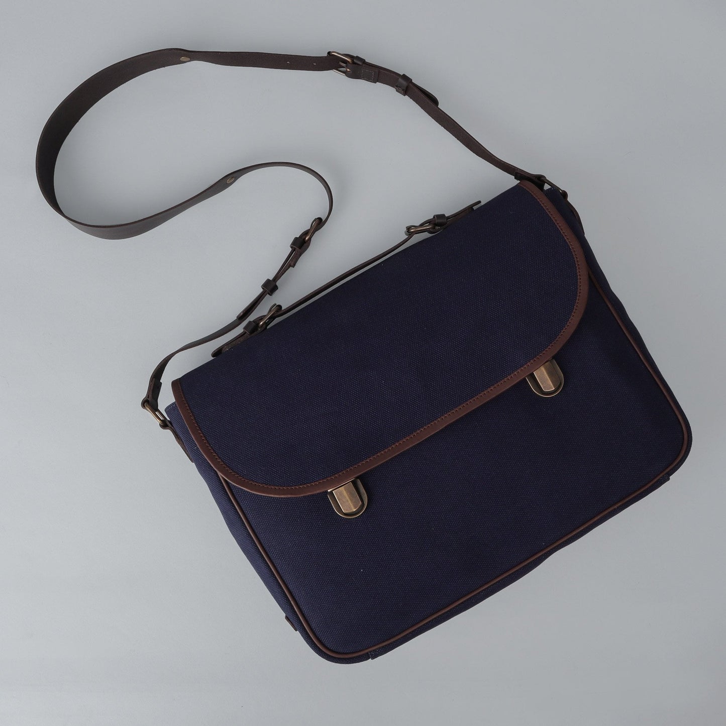 London Canvas Briefcase - Navy | London Collection