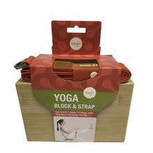 Load image into Gallery viewer, Bamboo Yoga Block &amp; Strap Combo
