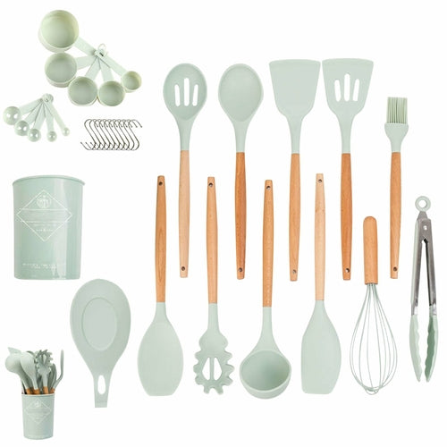 33Pcs Silicone Kitchen Utensils Set Non-Stick Cookware for Kitchen | Kitchen