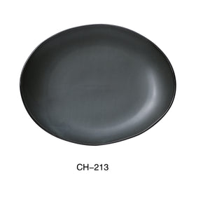 Yanco CH-213 Champs 13" X 10 1/2" X 1 1/2" OVAL PLATE