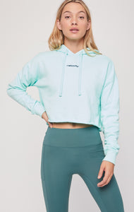 Atlanta Rebody French Terry Crop Hoody - Smooth Mint *Sustainable