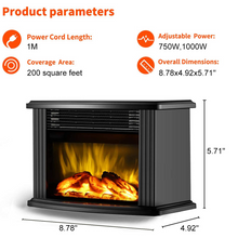 Load image into Gallery viewer, Electric Fireplace Heater LED Flame Effect Stove
