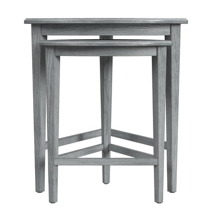 Finnegan Powder Gray Triangle Nesting Tables - Gray