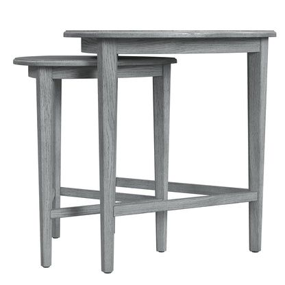 Finnegan Powder Gray Triangle Nesting Tables - Gray