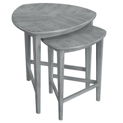 Finnegan Powder Gray Triangle Nesting Tables - Gray