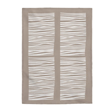 Load image into Gallery viewer, Abstract Lines in Beige Plush Blanket Throw
