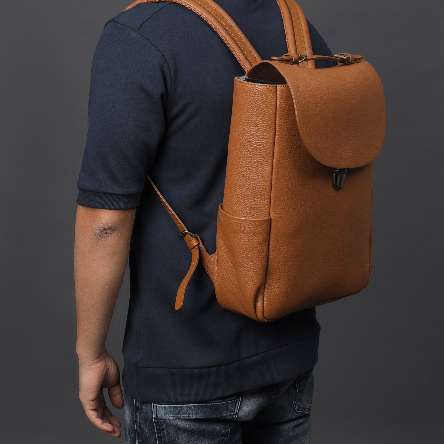 London Leather Backpack - Tan