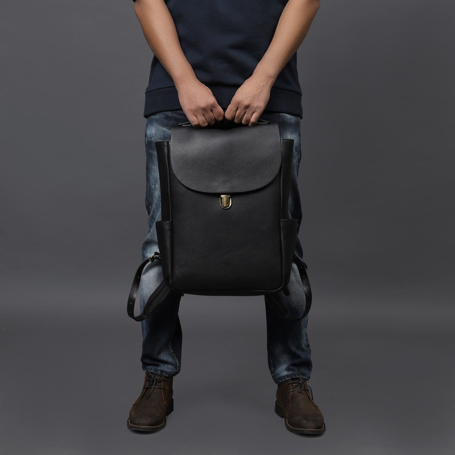 London Leather Backpack - Black | London Collection