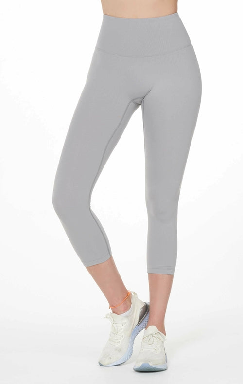 Atlanta Hybrid Cloudlux Capri Leggings High Waist - Stone Grey | Atlanta Collection