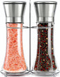 VIKUS Modern Stainless Steel Salt and Pepper Grinder Set