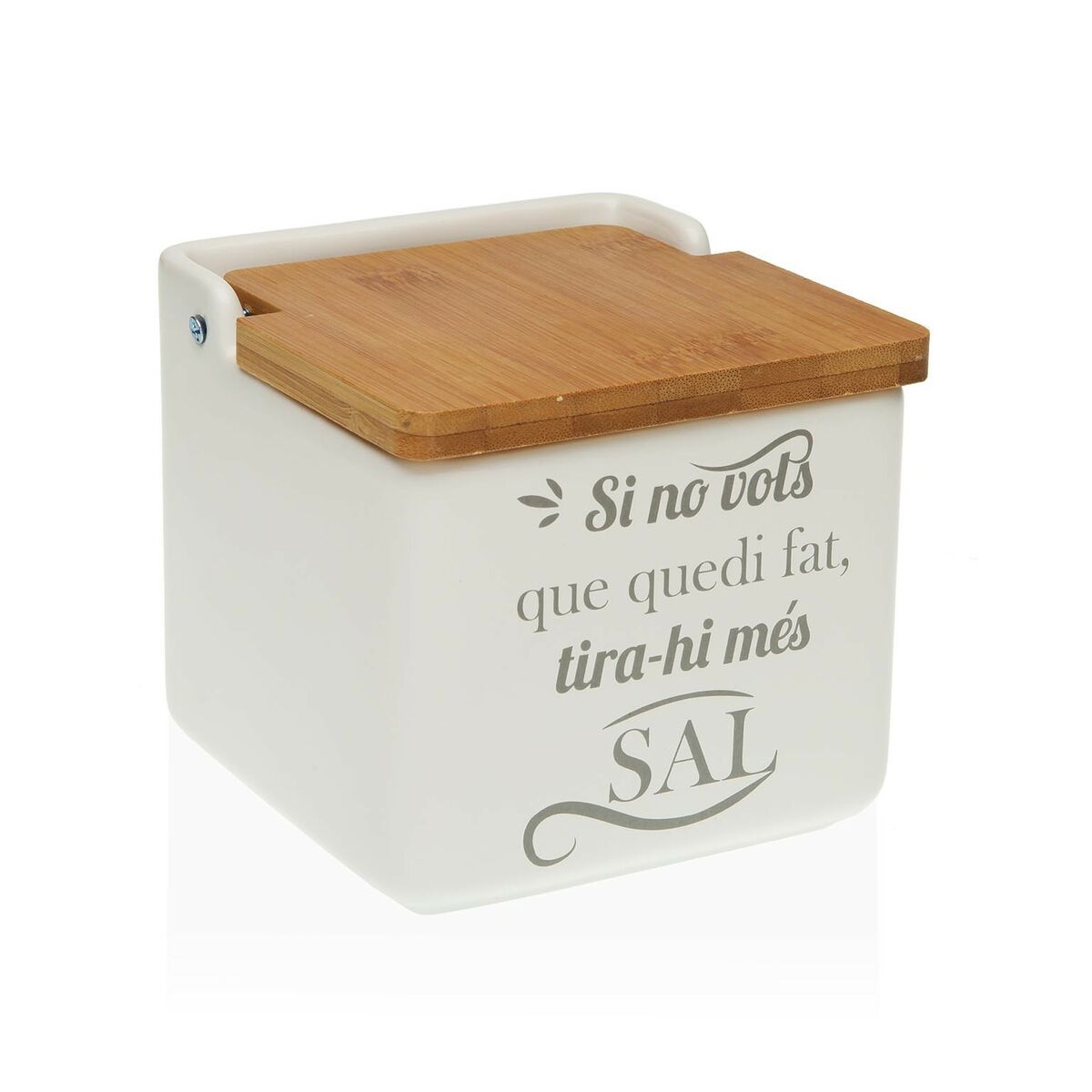 Salt Shaker with Lid Versa Catalan 12,2 x 11,5 x 12,2 cm Ceramic