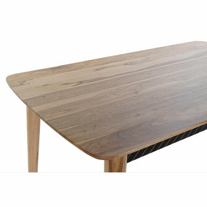 Dining Table DKD Home Decor Natural Black (160 x 90 x 76 cm)