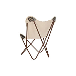 Garden chair DKD Home Decor Black Brown Cotton Iron (74 x 65 x 90 cm)