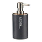 Soap Dispenser Grey Metal Resin Bamboo 350 ml