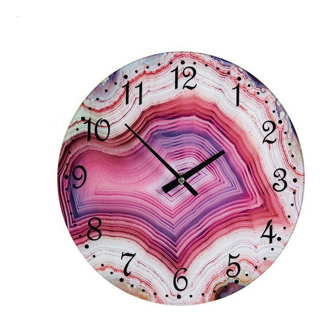 Wall Clock Pink Crystal (30 x 4 x 30 cm)