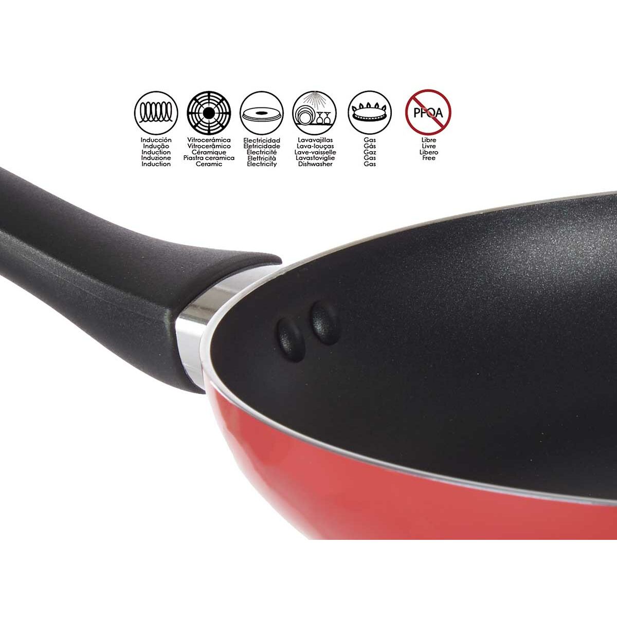 Set of pans Red Aluminium (2 pcs)