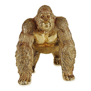 Decorative Figure Gorilla Golden Resin (20 x 27,5 x 34 cm)