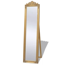 Load image into Gallery viewer, Free-Standing Mirror Baroque Style 63&quot;x15.7&quot; White
