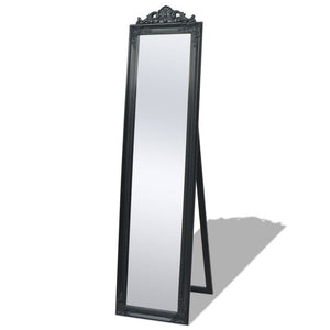 Free-Standing Mirror Baroque Style 63"x15.7" White