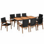 7-Piece Outdoor Dining Set Poly Rattan Black and Brown | Outdoor Living