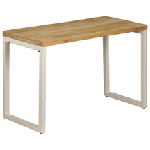 Load image into Gallery viewer, Dining Table 45.3&quot;x21.7&quot;x30&quot; Solid Mango Wood and Steel
