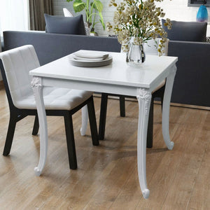 Dining Table 31.5"x31.5"x30" High Gloss White