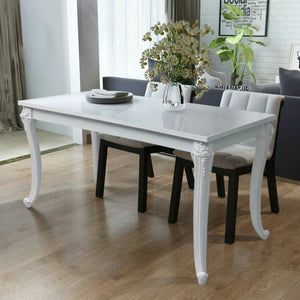 Dining Table 31.5"x31.5"x30" High Gloss White