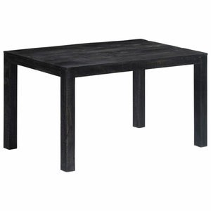 Dining Table Black 70.9"x35.4"x30" Solid Mango Wood