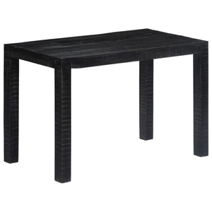 Dining Table Black 70.9"x35.4"x30" Solid Mango Wood