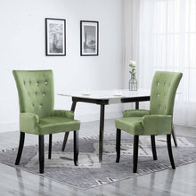 Load image into Gallery viewer, Dining Chair with Armrests Light Grey Fabric
