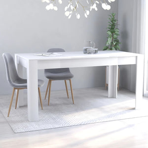 Dining Table White 63"x31.5"x30" Chipboard