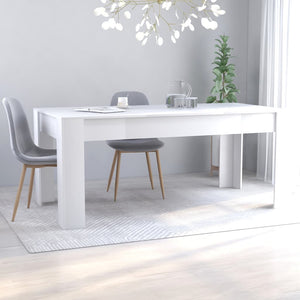 Dining Table White 63"x31.5"x30" Chipboard