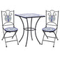 3 Piece Mosaic Bistro Set Ceramic Tile Terracotta