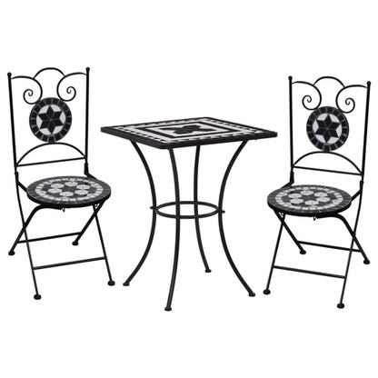 3 Piece Mosaic Bistro Set Ceramic Tile Terracotta