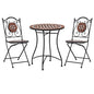 3 Piece Mosaic Bistro Set Ceramic Tile Terracotta