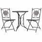 3 Piece Mosaic Bistro Set Ceramic Tile Terracotta