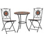 3 Piece Mosaic Bistro Set Ceramic Tile Terracotta