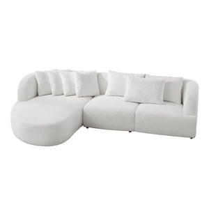 Convertible Corner Sofa with armrest and sectional Sofa, Left Chaise