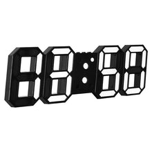 Load image into Gallery viewer, 3D Remote Control Black LED Electronic Stand Wall Clock | Home Decor
